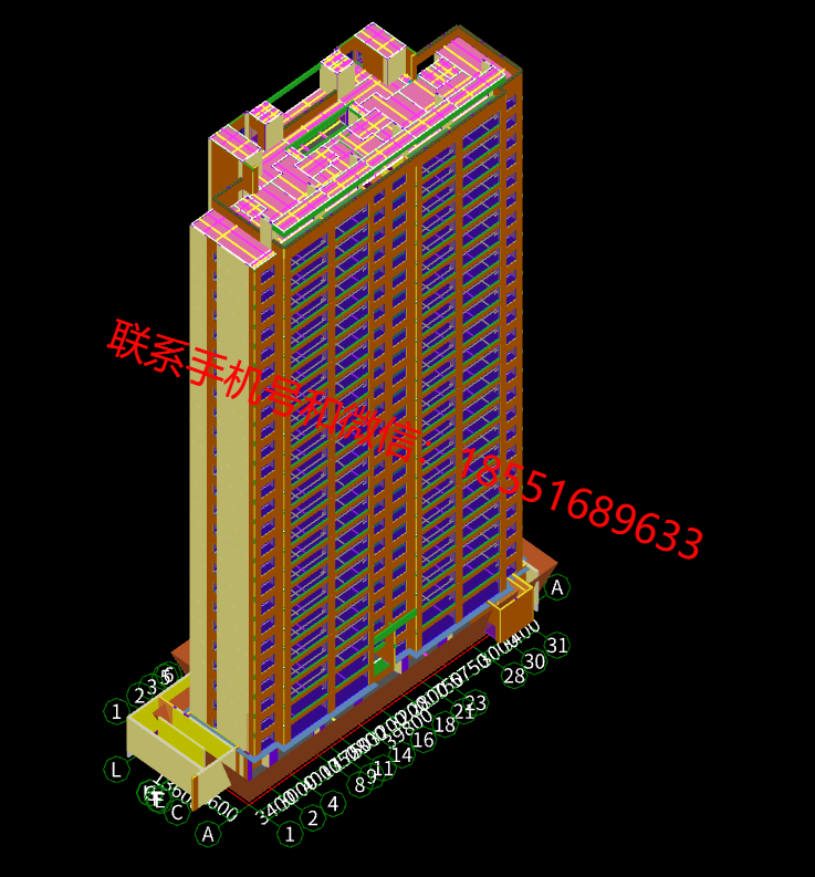 江苏省住宅楼建筑面积10864.88㎡地上25层地下1层剪力墙结构桩筏基础有建筑图结构图水电图